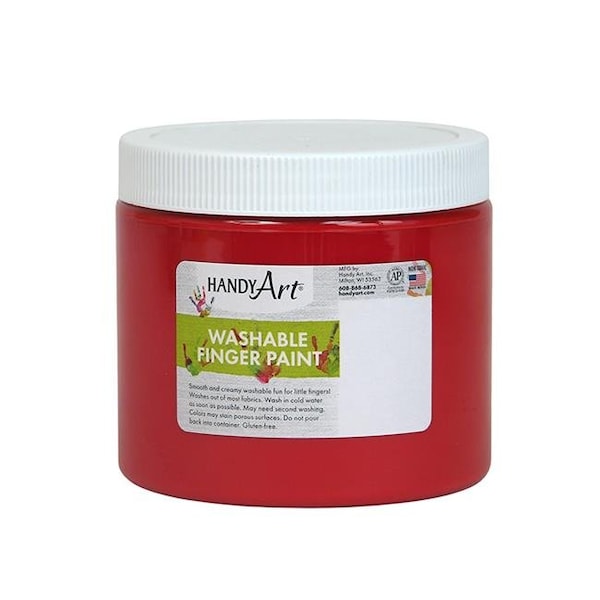 Rock Paint & Handy Art Rock Paint & Handy Art RPC241020-6 Red Washable Finger Paint; 16 oz - 6 Each RPC241020-6 - main